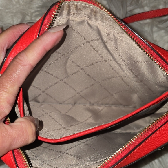 Authentic Michael Kors Studded Red Crossbody Bag - Picture 5 of 8